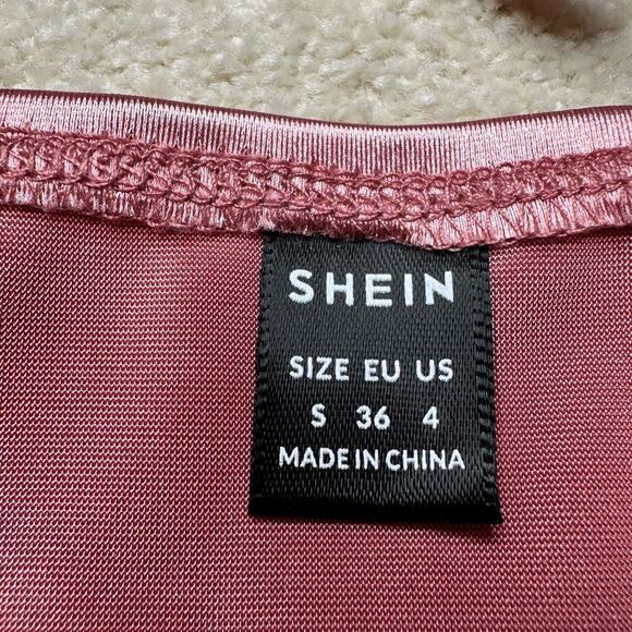 SHEIN: Silky Matching Skirt Set Mauve Pink - Picture 4 of 10